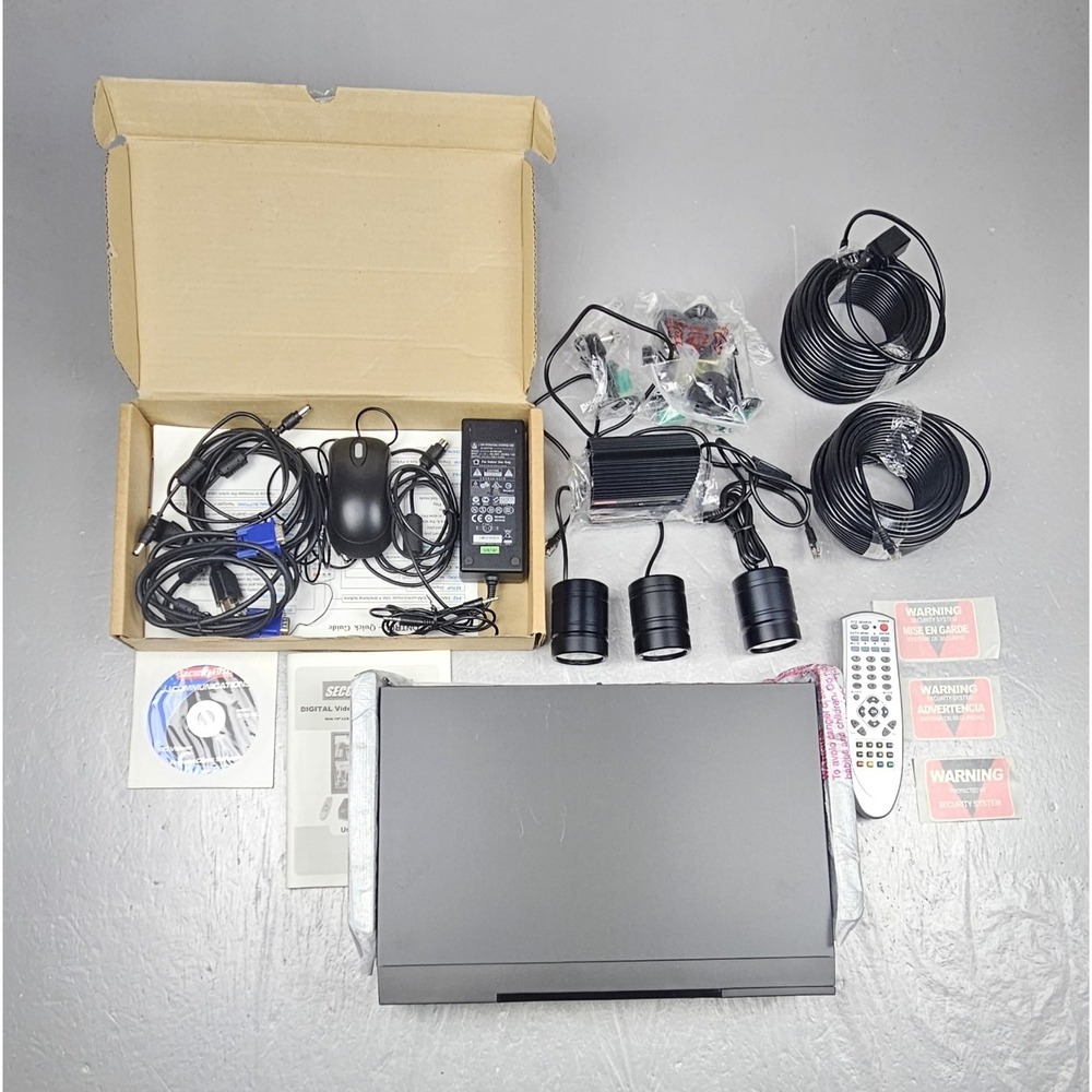 Triplex Network 4 Channel DVR Video Recoder PXWDVR723J-1360 with 3 Cameras